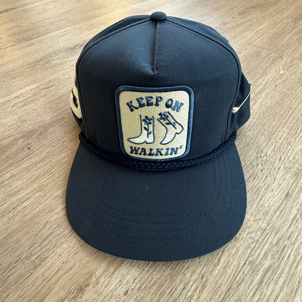 SL8R Co. Adjustable Snapback Hat Blue Western Country Keep On Walkin' USA NEW